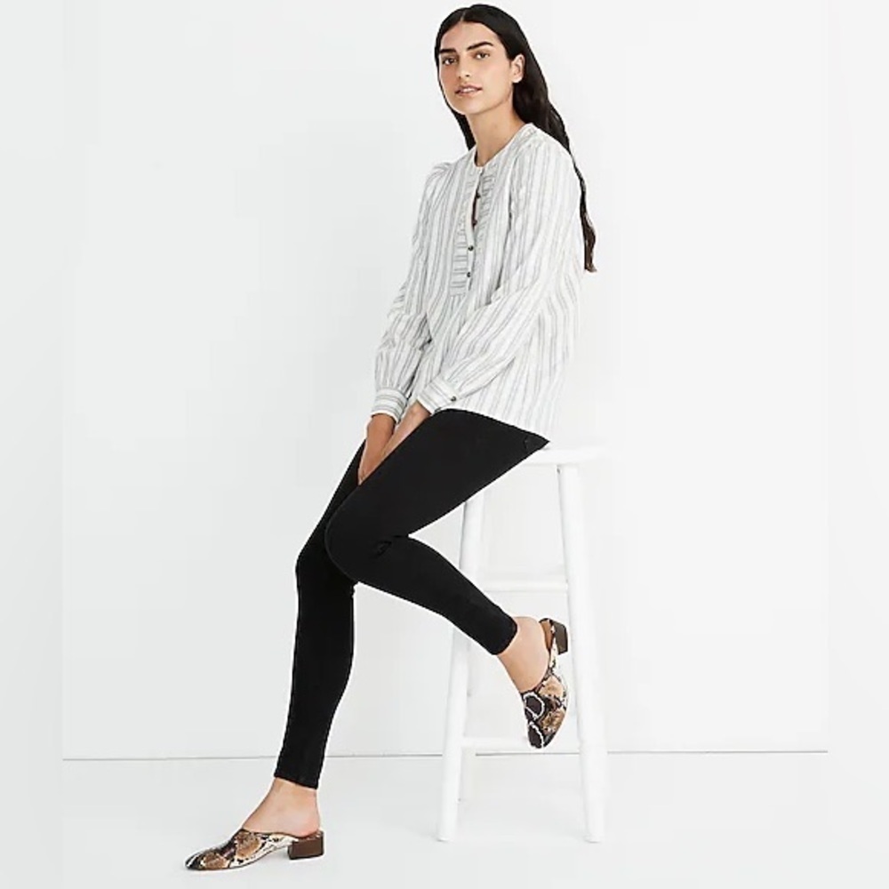 Madewell Sz 27 Roadtripper Pull-On Jeggings in Black Frost